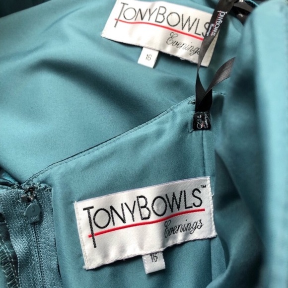 LAST CHANCE Tony Bowls Beaded Strapless Evening Go - Picture 8 of 9